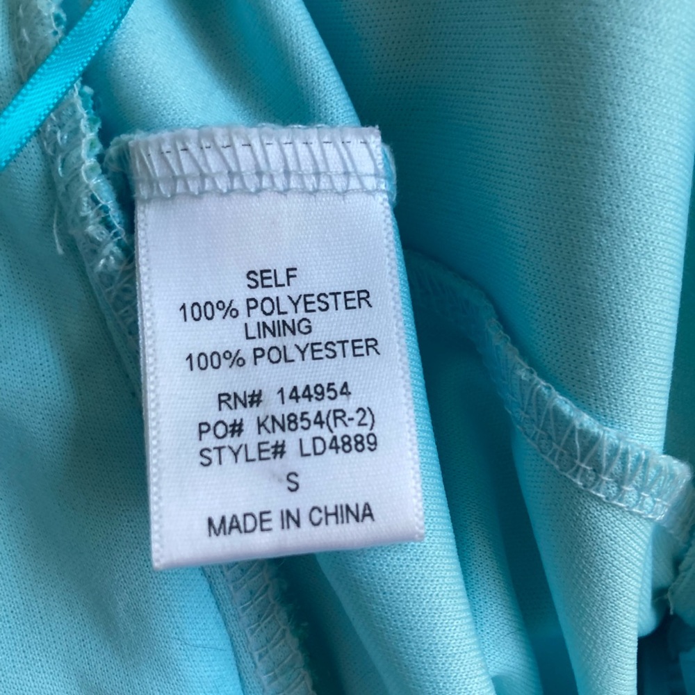 Turquoise Tropical Gown, Small - Picture 9 of 11